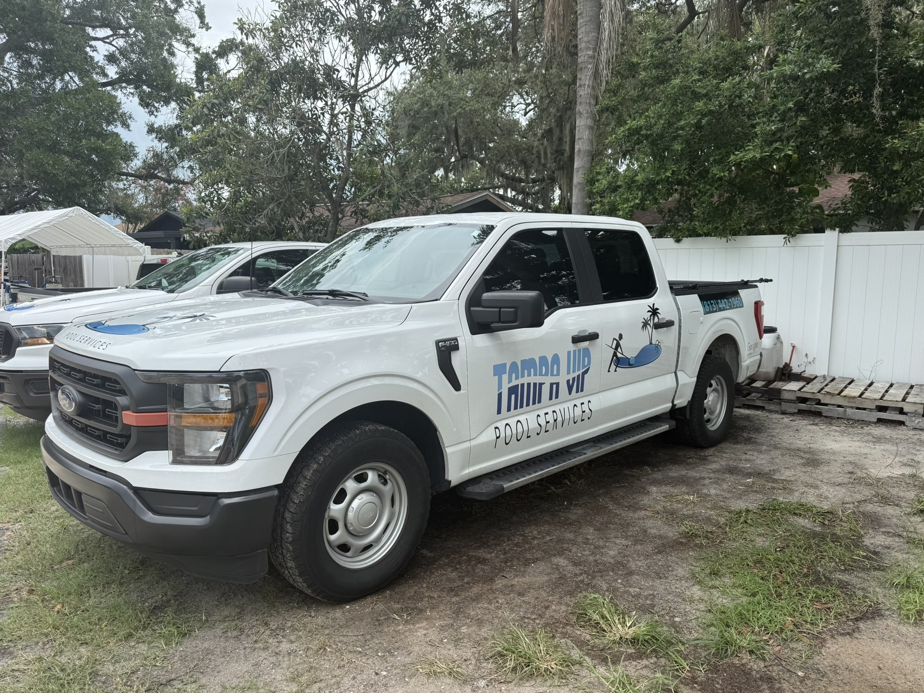 Branded Tampa VIP Pool Services truck in Tampa